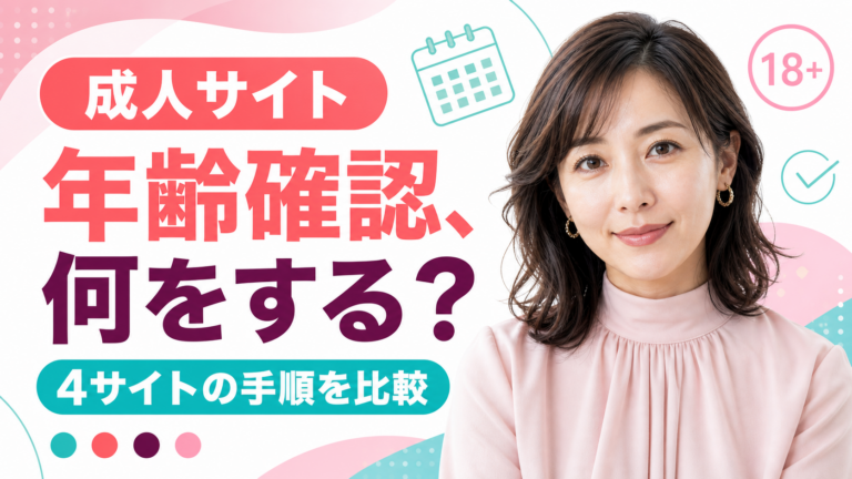 成人サイトの年齢確認の手順を比較